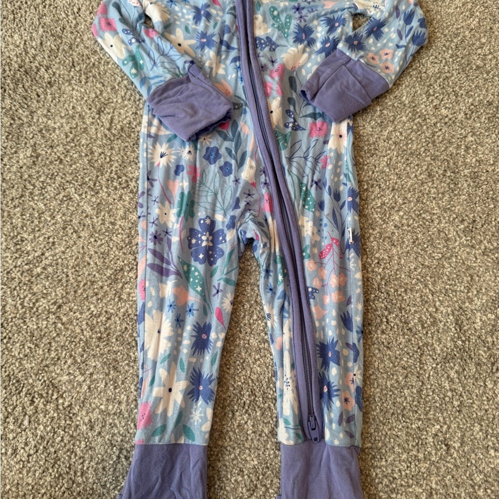 Little Sleepies Purple Romper 3-6m